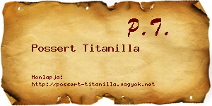 Possert Titanilla névjegykártya